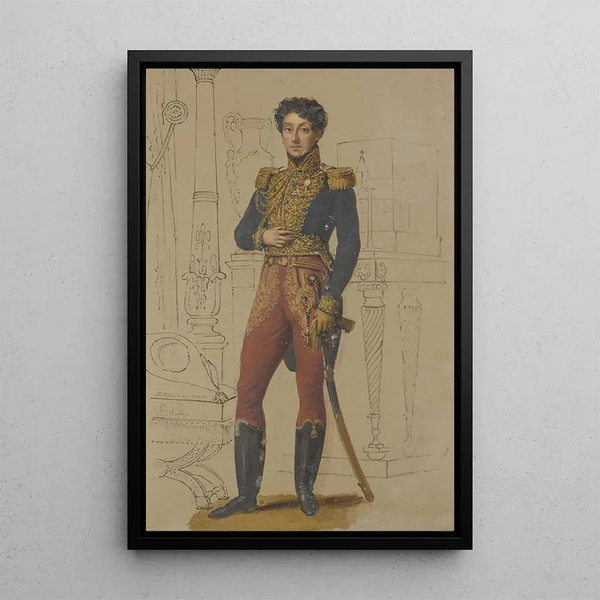 Reproduktion av målningen av en gentleman - Alexandre-Jean Dubois-Drahonet