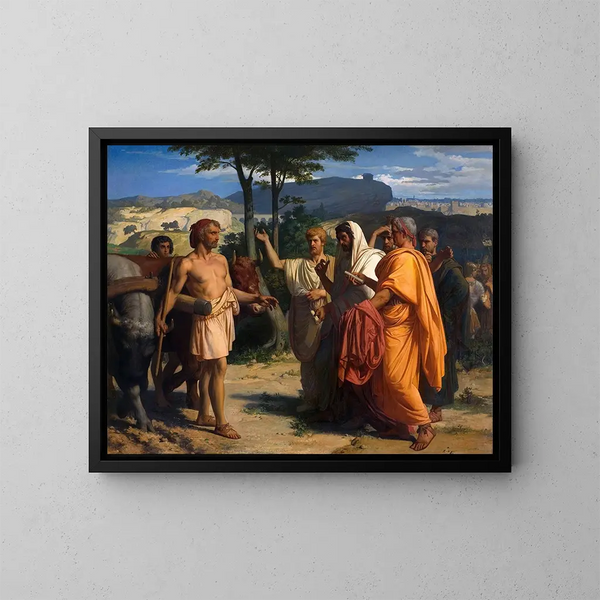 Cincinnatus mottar Roms ambassadörer - Alexandre Cabanel — inramlat konstverk på väggen