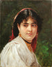 porträtt av en ung italiensk kvinna - Alexandre Cabanel — vy av konstverket