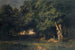 landskapsbild med älgjakt - Alexandre Calame — vy av konstverket