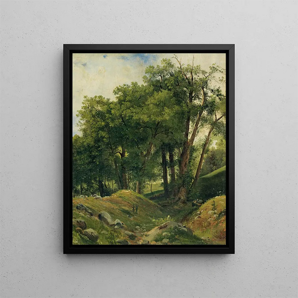 kastanjeträd - Alexandre Calame — inramlat konstverk på väggen