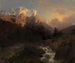 Le Wetterhorn - Alexandre Calame — vy av konstverket