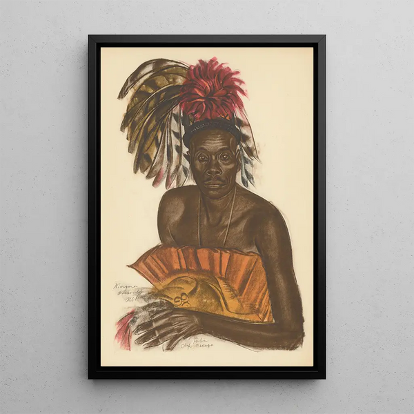 Reproduktion av målningen av afrikanska teckningar och målningar pl 30 - Alexandre Iacovleff