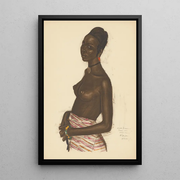 Dessins och målningar av Afrika pl 4 - Alexandre Iacovleff — inramlat konstverk på väggen