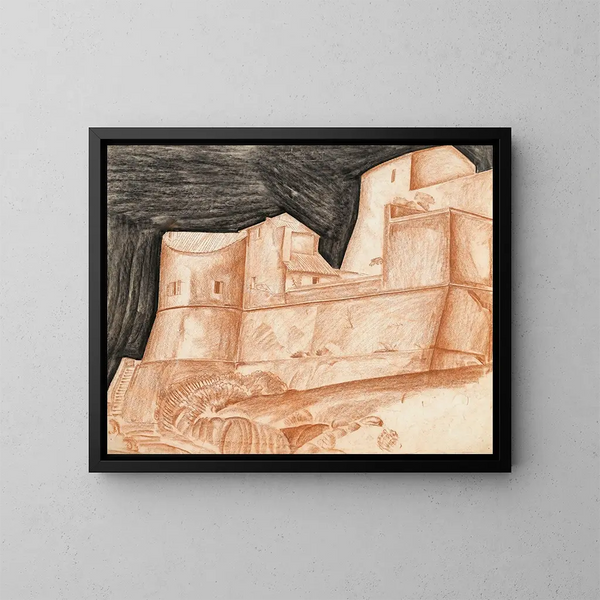La maison à Port-Cros - Alexandre Iacovleff — inramlat konstverk på väggen