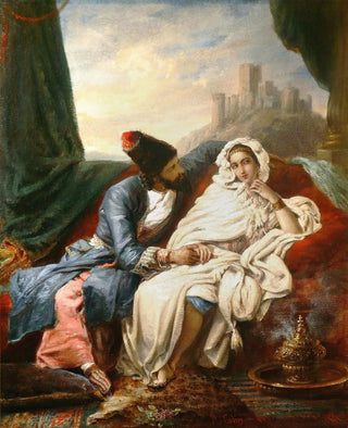 Alexandre Marie Colin - La Belle Orientale Et Le Cosaque.webp