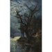 Reproduktion av målningen Nocturne Le lac Léman Souvenir de Villeneuve Suisse - Alexandre Nozal
