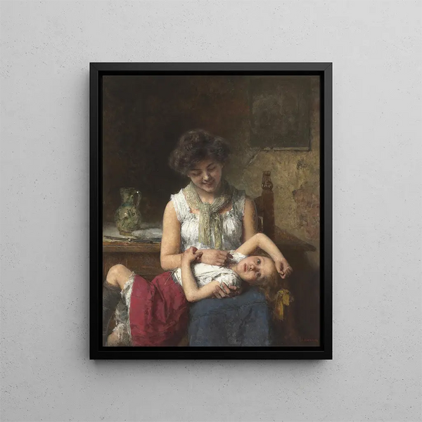 Fille de mauvaise humeur - Alexei Harlamoff — inramlat konstverk på väggen