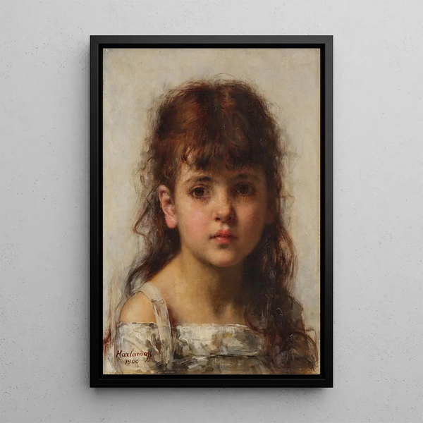 Le jeune modèle - Alexei Harlamoff — inramlat konstverk på väggen