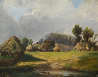 by nära skogen - Alexei Kondratievich Savrasov — vy av konstverket