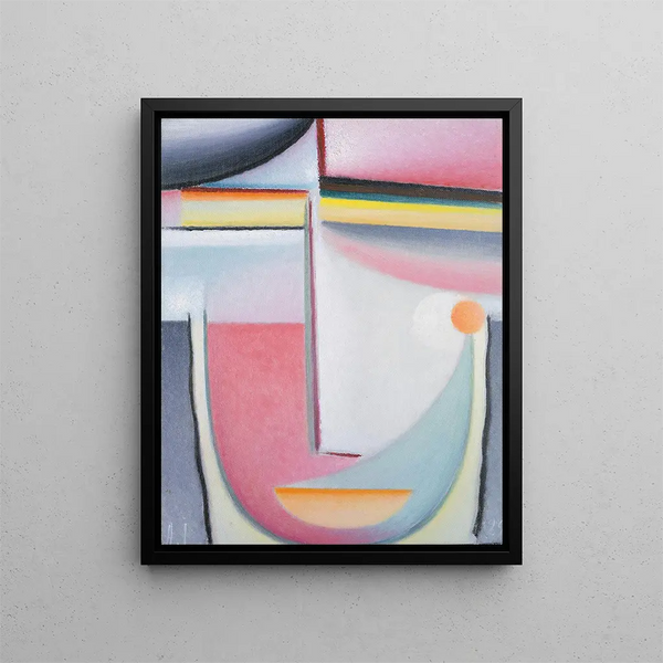 Symfoni abstrakt av huvudet i rosa - Alexej von Jawlensky — inramlat konstverk på väggen