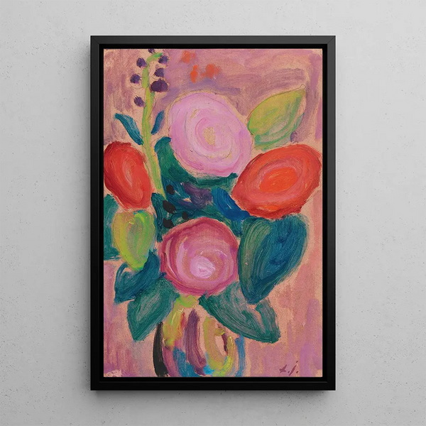Bouquet de fleurs dans un vase - Alexej von Jawlensky — inramlat konstverk på väggen