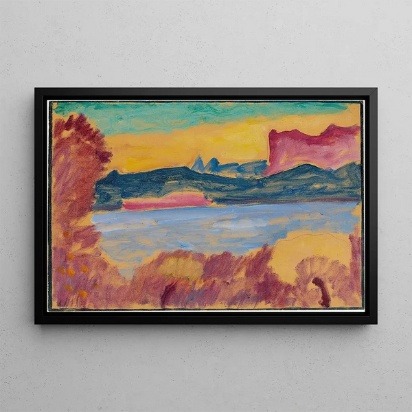 Landskap Sjö Léman - Alexej von Jawlensky — inramlat konstverk på väggen