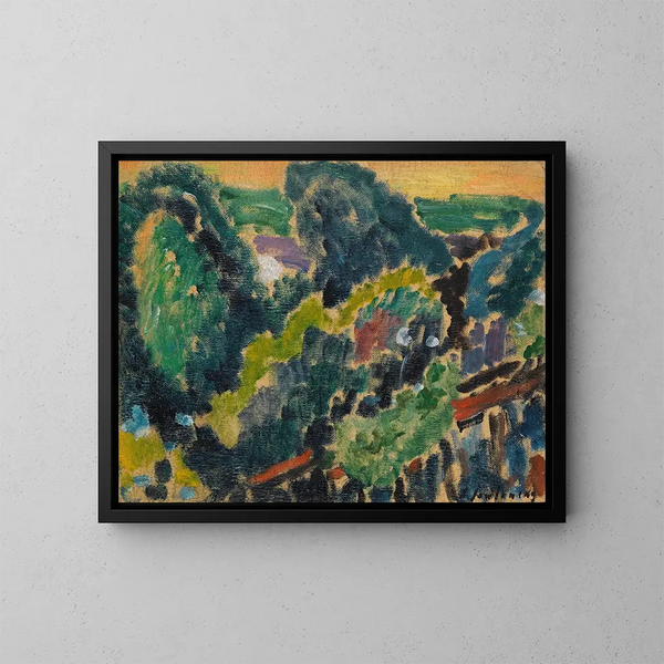 Landskap vid stranden av Lake Léman - Alexej von Jawlensky — inramlat konstverk på väggen