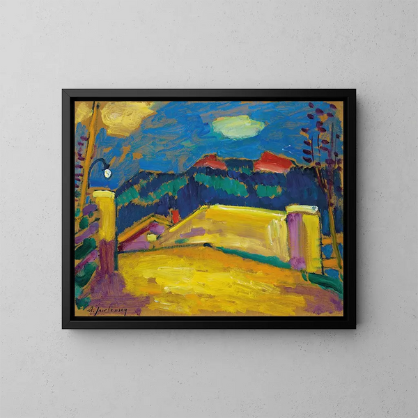 Landskap med bro - Alexej von Jawlensky — inramlat konstverk på väggen