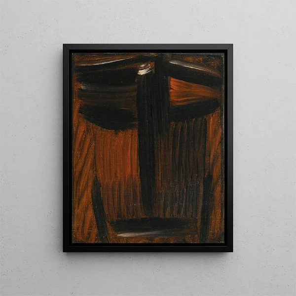 Meditation Noir Orange Lumineux - Alexej von Jawlensky — inramlat konstverk på väggen