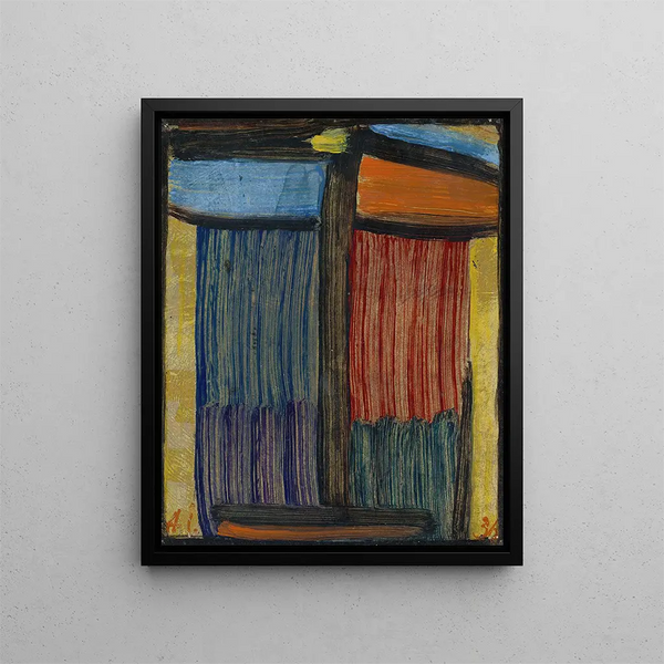 Meditation på guldbakgrund - Alexej von Jawlensky — inramlat konstverk på väggen