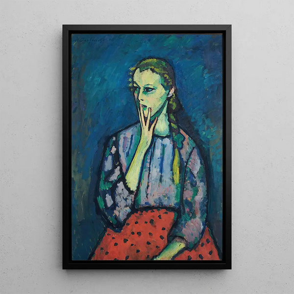 Reproduktion av målningen Porträtt av en ung flicka - Alexej von Jawlensky