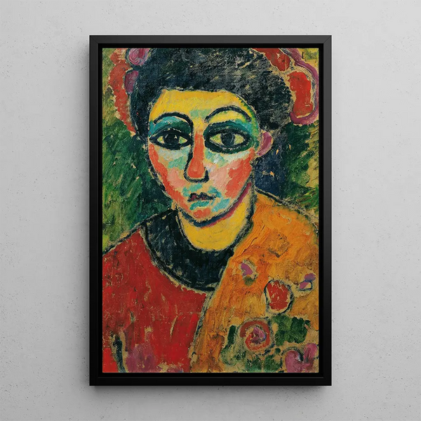 Reproduktion av målningen Portrait av en dam - Alexej von Jawlensky