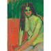 Reproduktion av målningen Demi-nu sittande lutande med långa hår - Alexej von Jawlensky