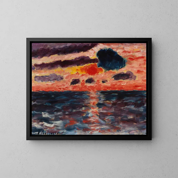 Solnedgång vid Borkum - Alexej von Jawlensky — inramlat konstverk på väggen