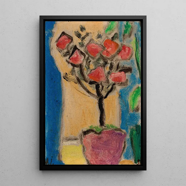 Naturtavla liten bukett av rosor - Alexej von Jawlensky — inramlat konstverk på väggen