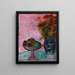 stilleben med fruktskål och blomvas - Alexej von Jawlensky — inramlat konstverk på väggen