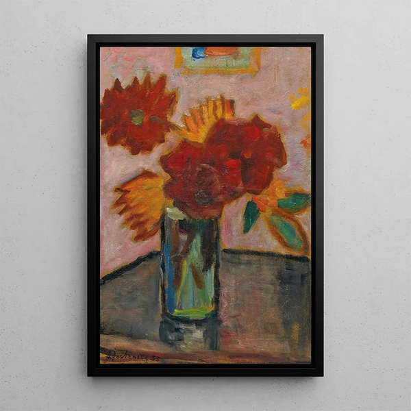 Stillleben stillleben med blommor - Alexej von Jawlensky — inramlat konstverk på väggen