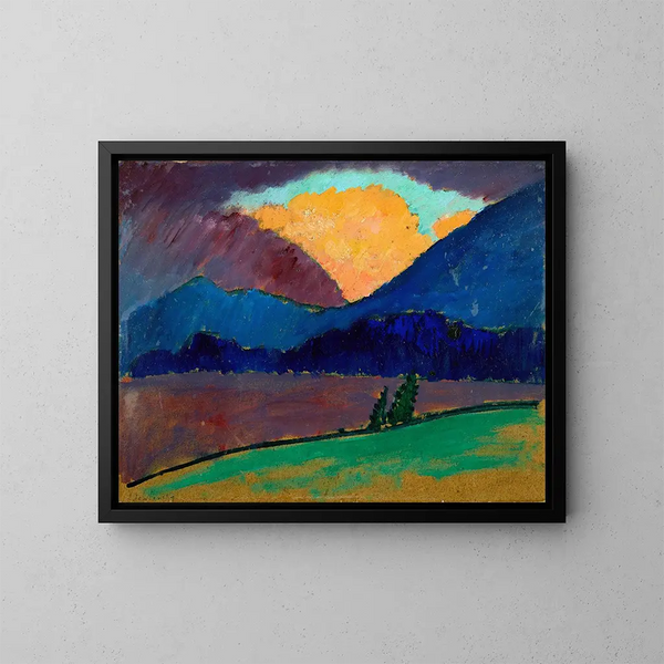 Sommarkväll i Murnau - Alexej von Jawlensky — inramlat konstverk på väggen