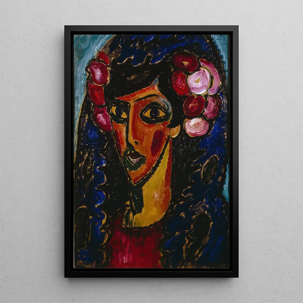 La Mantille bleue - Alexej von Jawlensky — inramlat konstverk på väggen