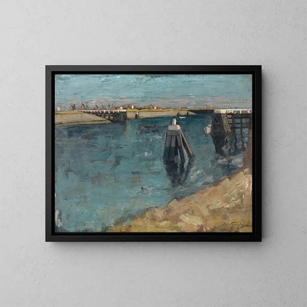 L'entrée du port de Zeebruges - Alfons Vermeylen — inramlat konstverk på väggen