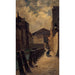 Reproduktion av målningen La Bièvre ruelle des Gobelins - Alfred Louis Bahuet