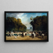 L'artilleri kämpar i Tuileries-trädgården i slutet av september 1870 - Alfred Decaen — inramlat konstverk på väggen