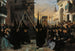 En broderskap i procession längs Calle Gnova - Alfred Dehodencq — vy av konstverket