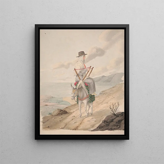 Alfred Diston - Barandilles a woman on a donkey.webp