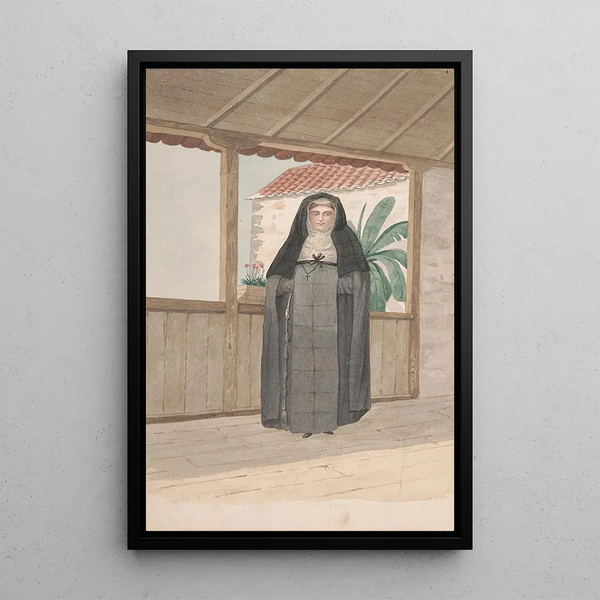 Reproduktion av målningen av den religiösa orden av Sainte-Claire - Alfred Diston