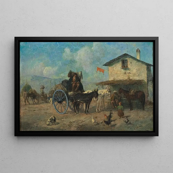 Alfred Friedlnder - Rast vor der Schenke.webp