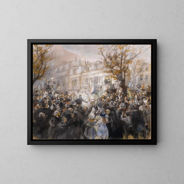Fête du quatre-vingtème anniversaire de Victor Hugo - Alfred Philippe Roll — inramlat konstverk på väggen