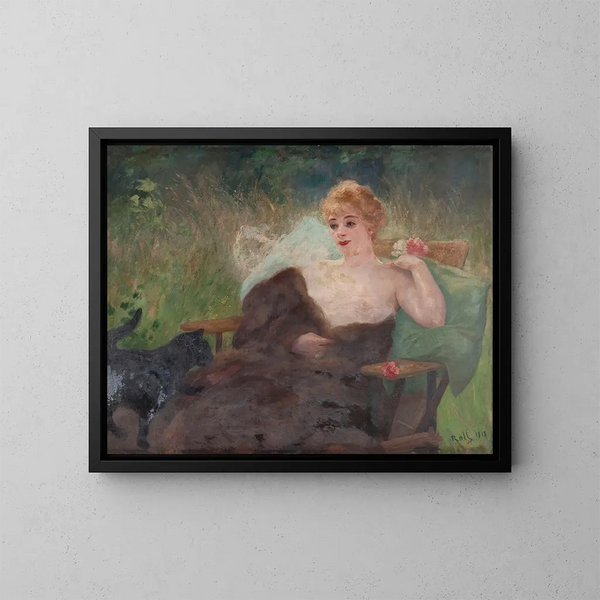 porträttet av fröken Amélie Diterle 1913 - Alfred Philippe Roll — inramlat konstverk på väggen