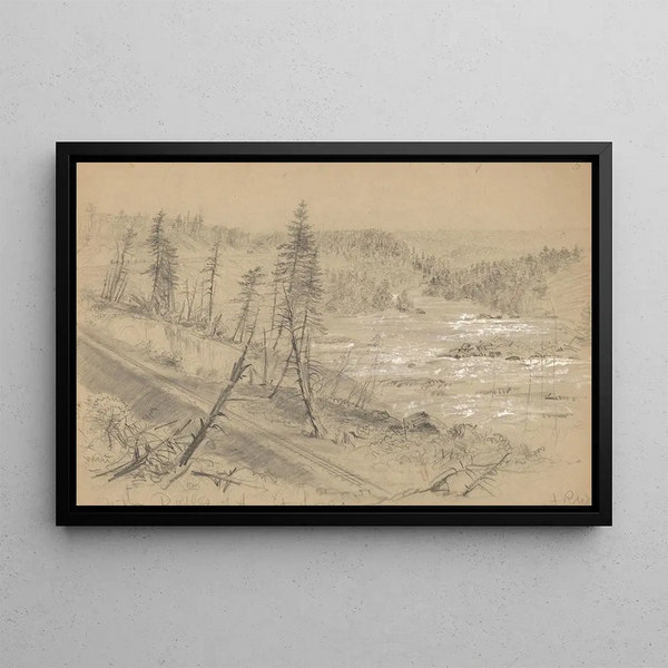 Alfred Rudolph Waud - Railroad on the Dalles of the St Louis.webp