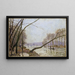 Bord de Seine en automne - Alfred Sisley — inramlat konstverk på väggen