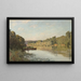 Landskap av Bougival - Alfred Sisley — inramlat konstverk på väggen