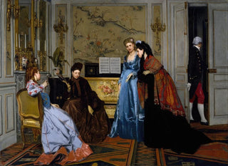 Alfred Stevens - Elegant Figures in a Salon.webp