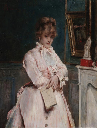 Alfred Stevens - Jeune femme tenant un livre.webp
