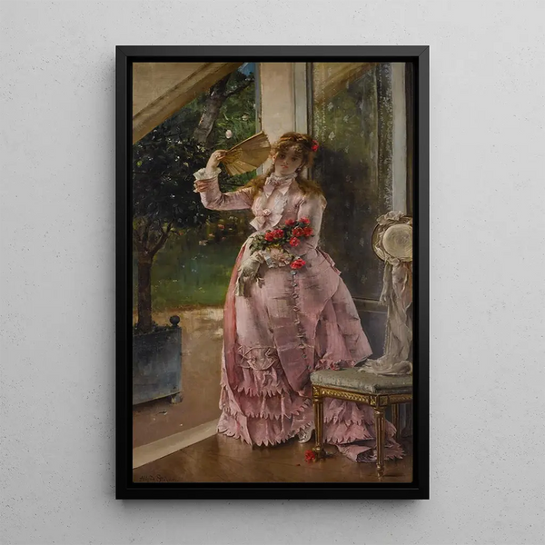L'été - Alfred Stevens — inramlat konstverk på väggen