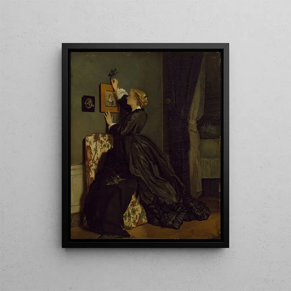 Palmsöndagen - Alfred Stevens — inramlat konstverk på väggen