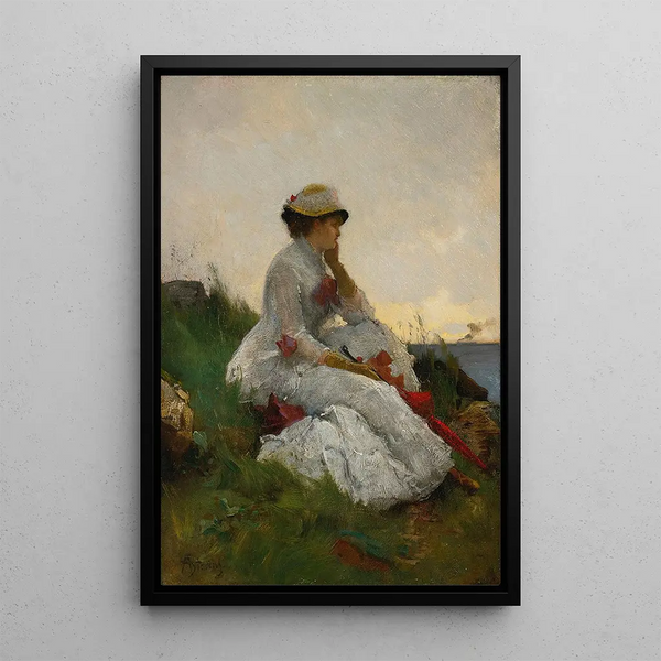 Reproduktion av målningen Pensif - Alfred Stevens