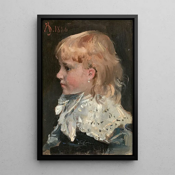 Reproduktion av målningen Portrait av Alice Gamby - Alfred Stevens