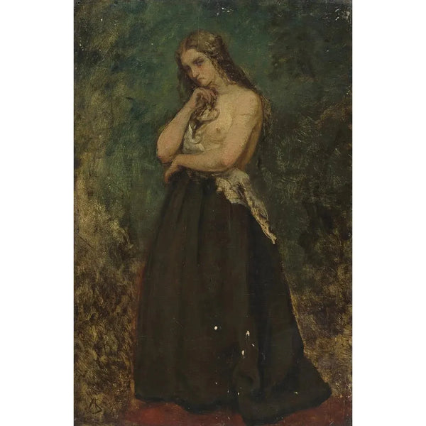 Studie av en modell - Alfred Stevens — inramlat konstverk på väggen
