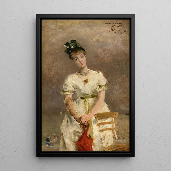 Reproduktion av målningen Ung kvinna vid havet - Alfred Stevens